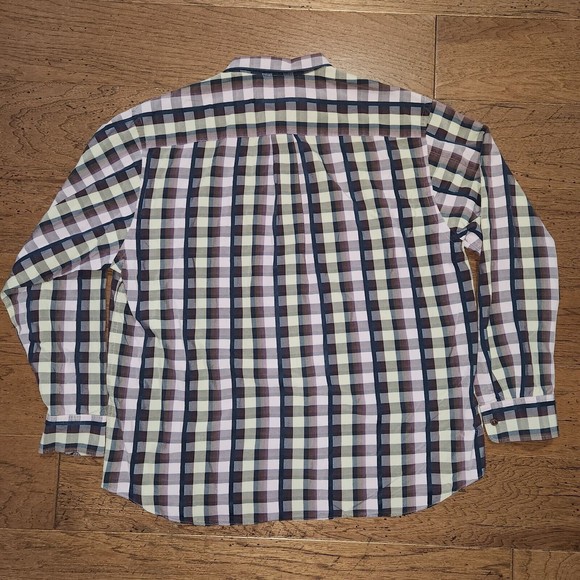 Tommy Bahama Men's 100% Silk Button Down Shirt Check Multi Colored Size XL - Picture 7 of 9